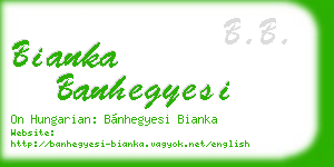 bianka banhegyesi business card